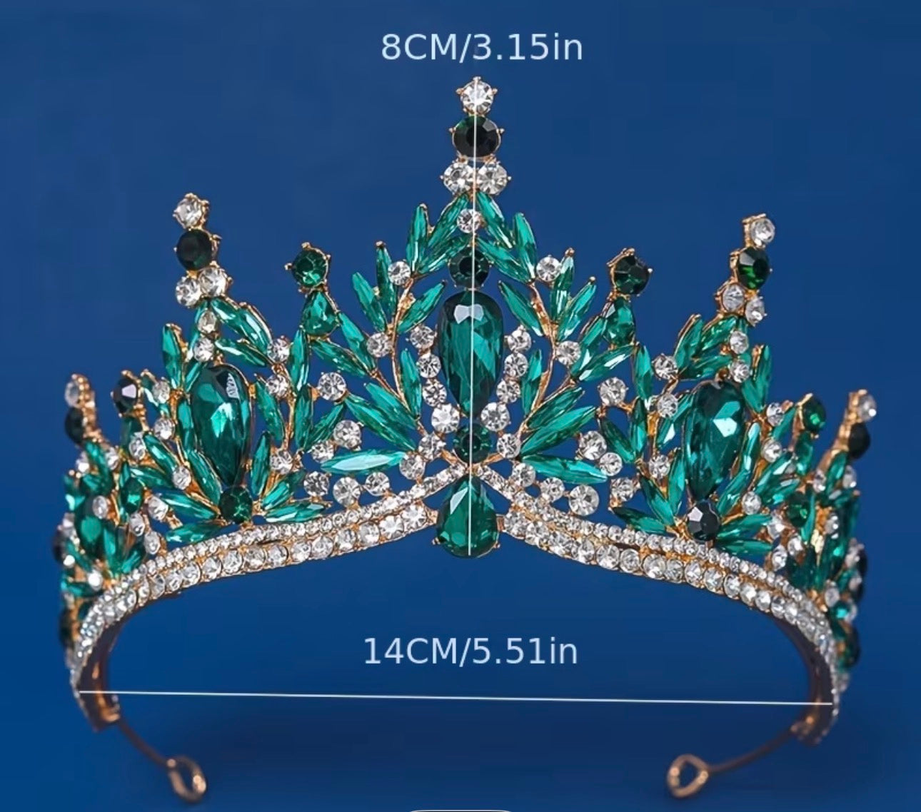 Royal Blue Queen Crown