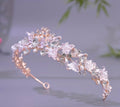 Rose Gold & Pearls Crown