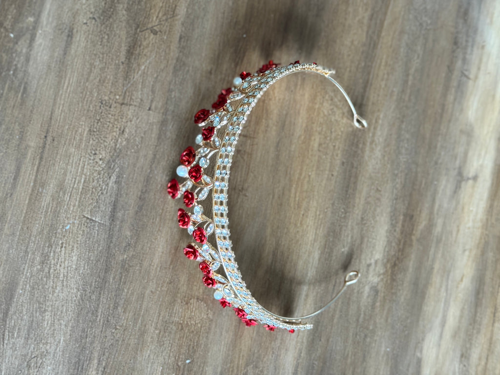 Red Roses in Bloom Crown