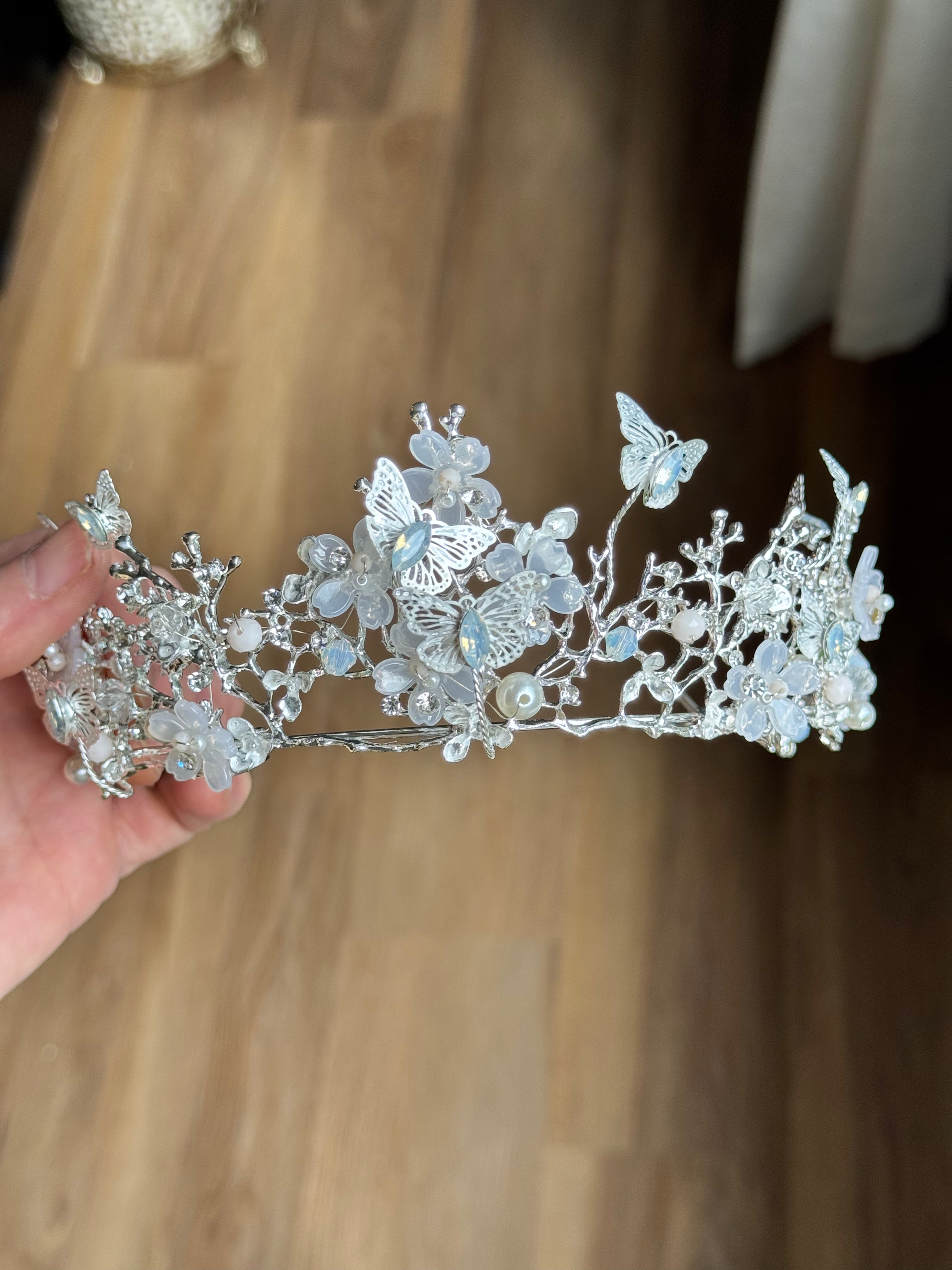 Silver Butterflies Crown