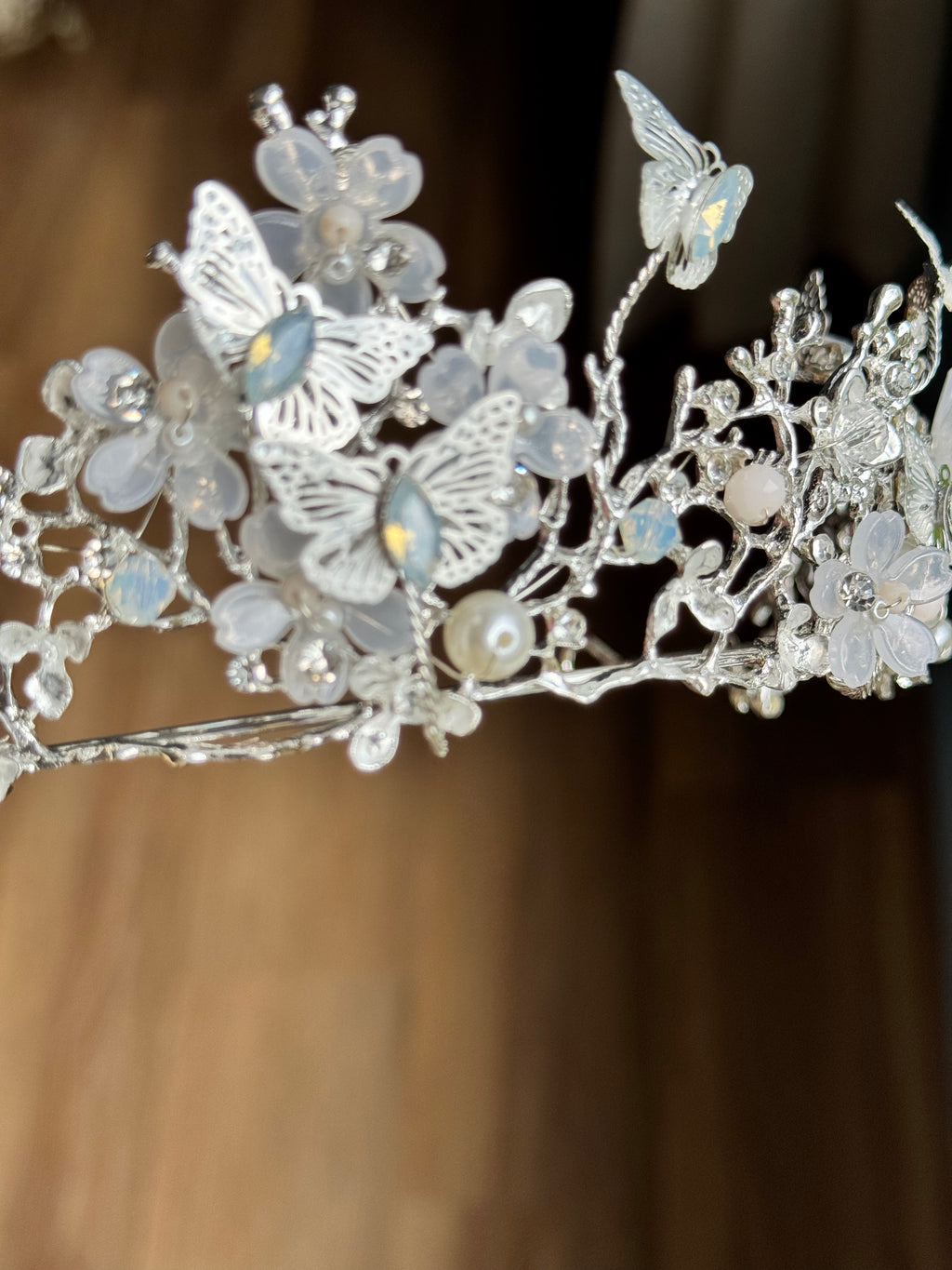 Silver Butterflies Crown