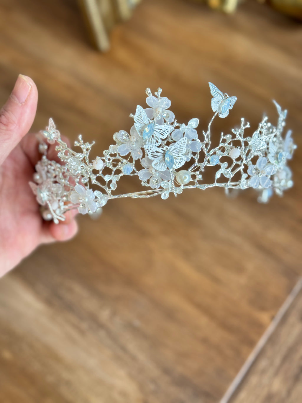 Silver Butterflies Crown