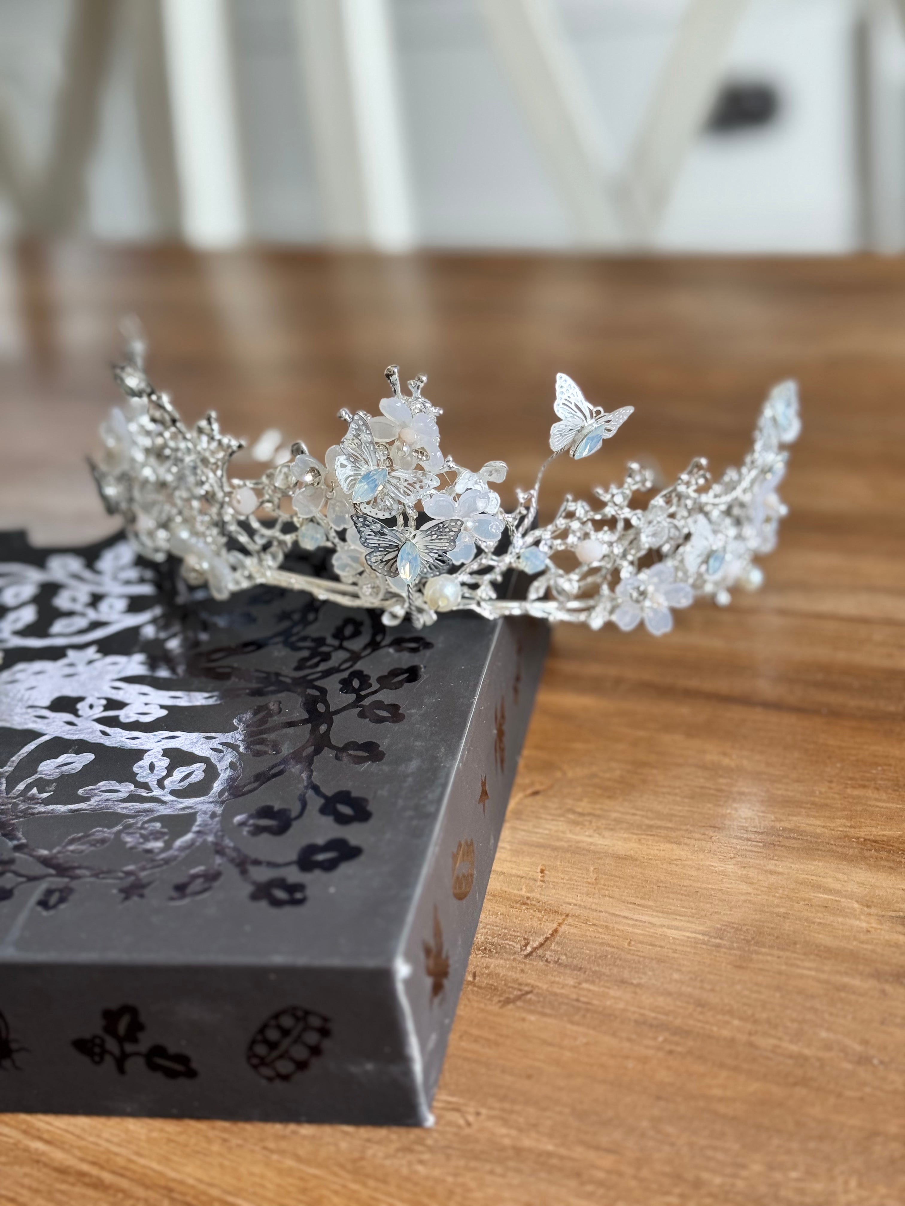 Silver Butterflies Crown