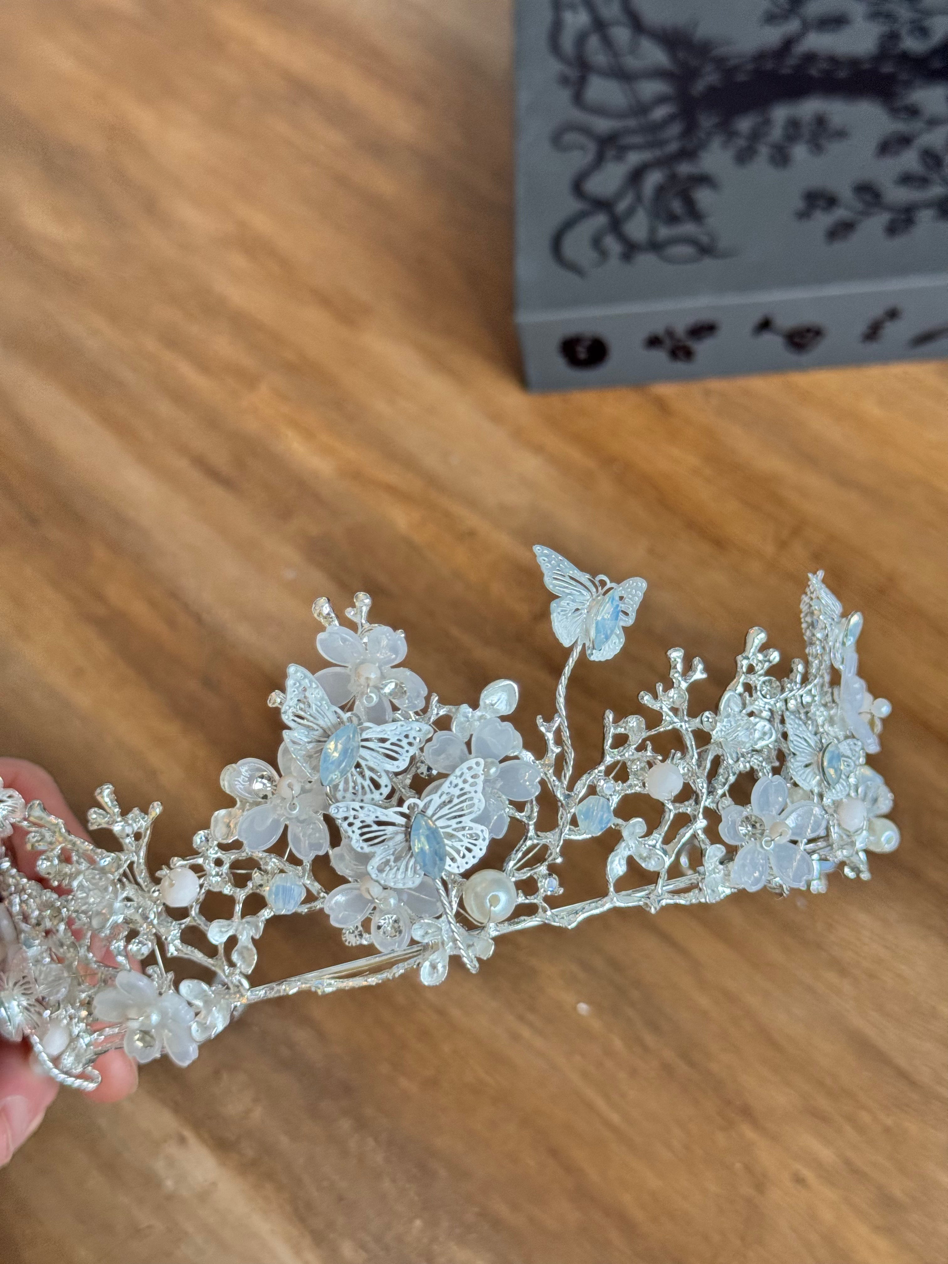 Silver Butterflies Crown