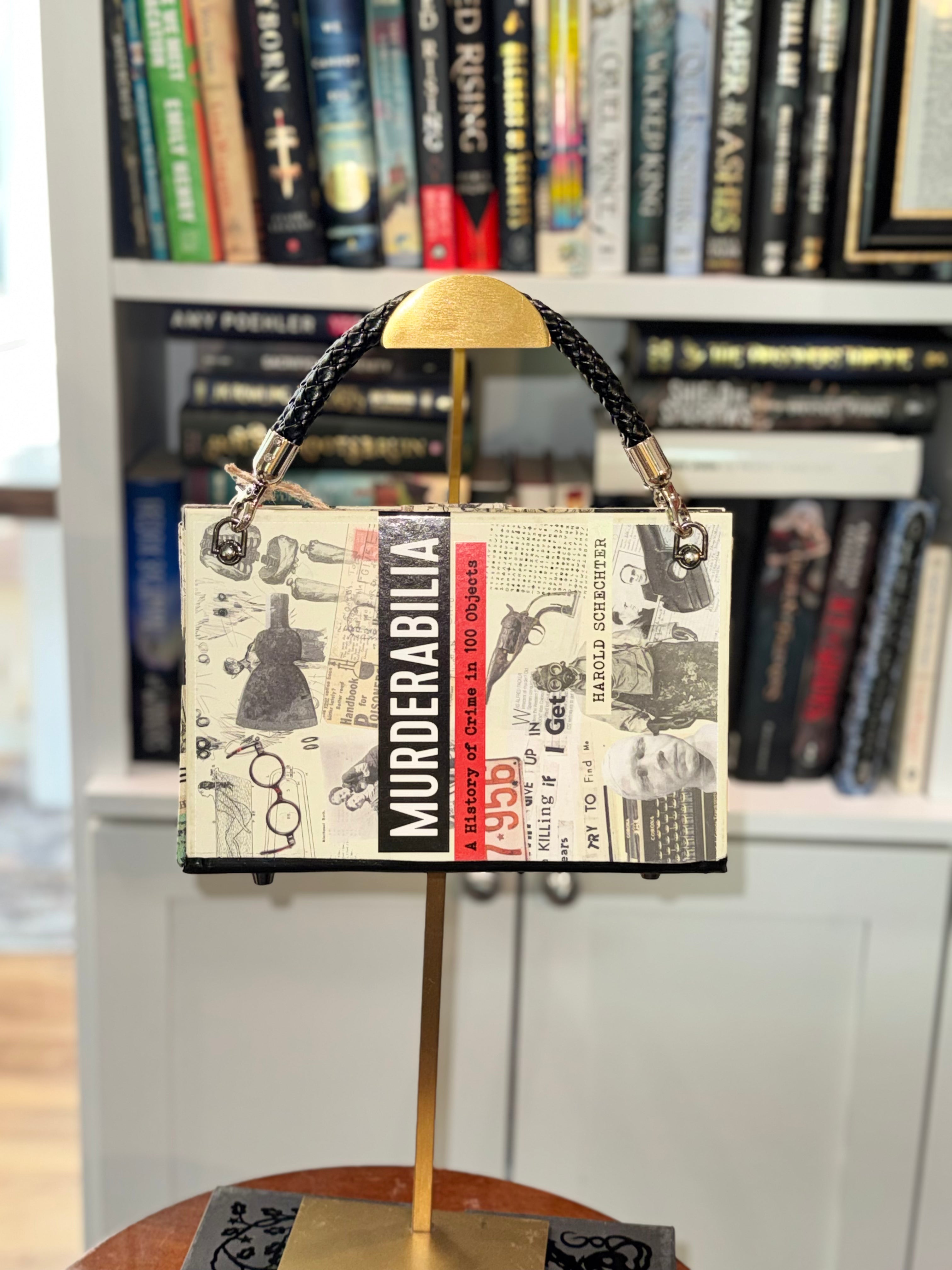 True Crime Themed  - Authentic Upcycled Hardcover Handbag