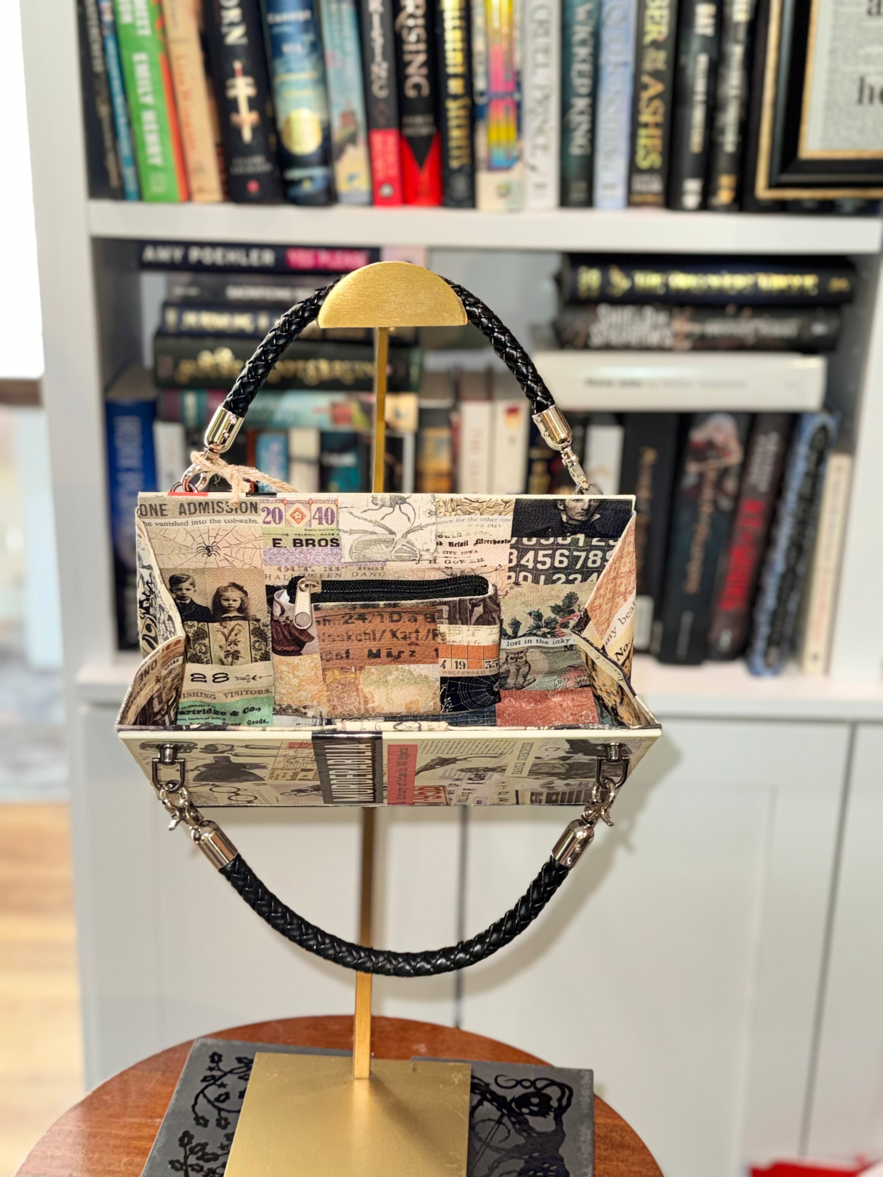 True Crime Themed  - Authentic Upcycled Hardcover Handbag