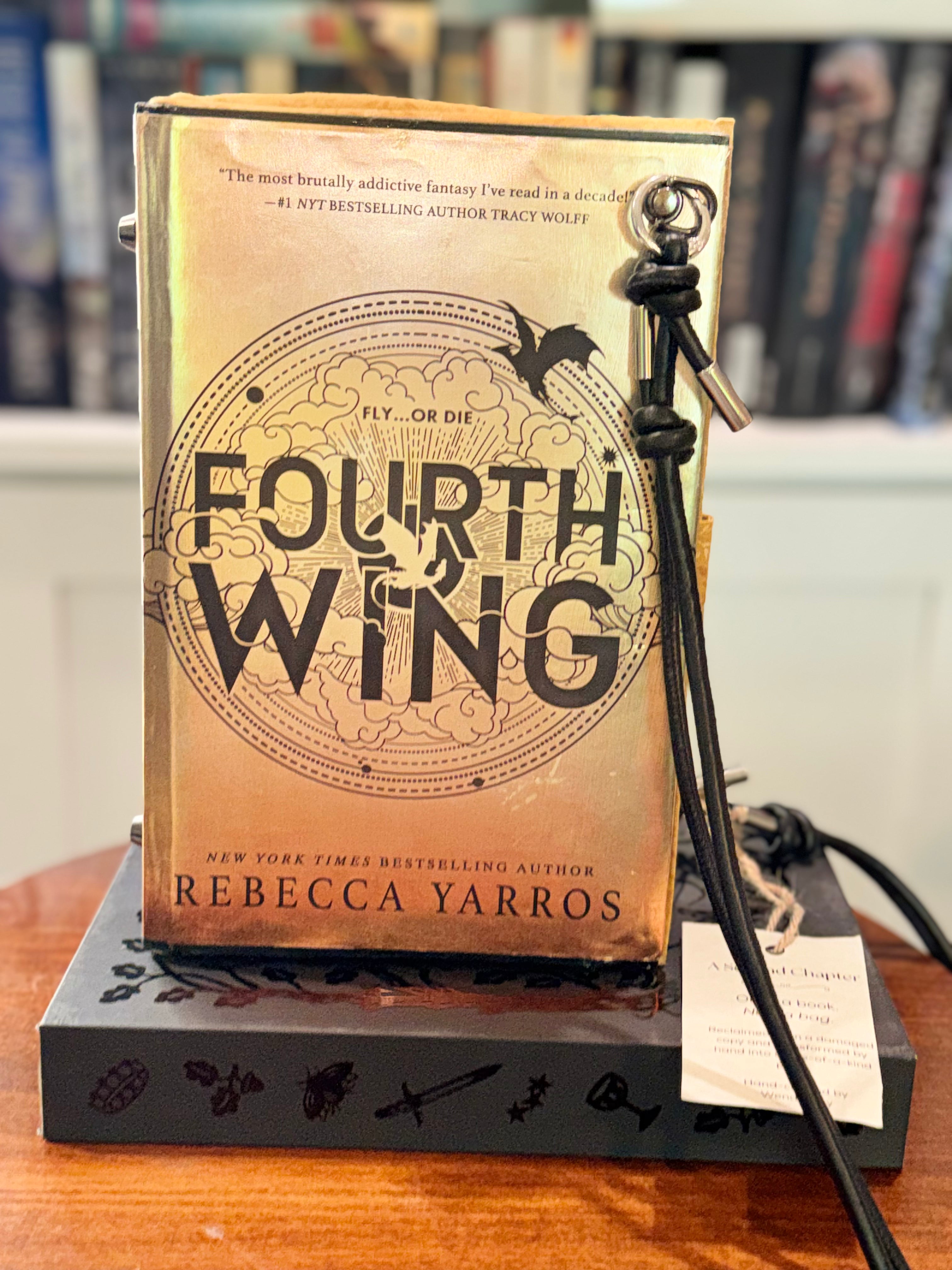 Fourth Wing Cross Body- Authentic Upcycled Hardcover Handbag
