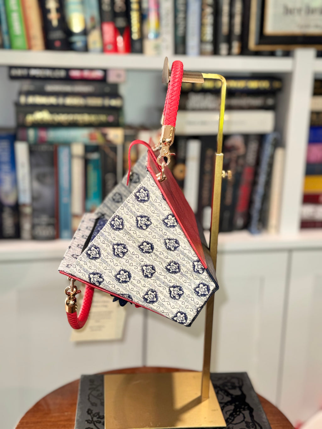 Red, White, and Blue  - Authentic Upcycled Hardcover Handbag