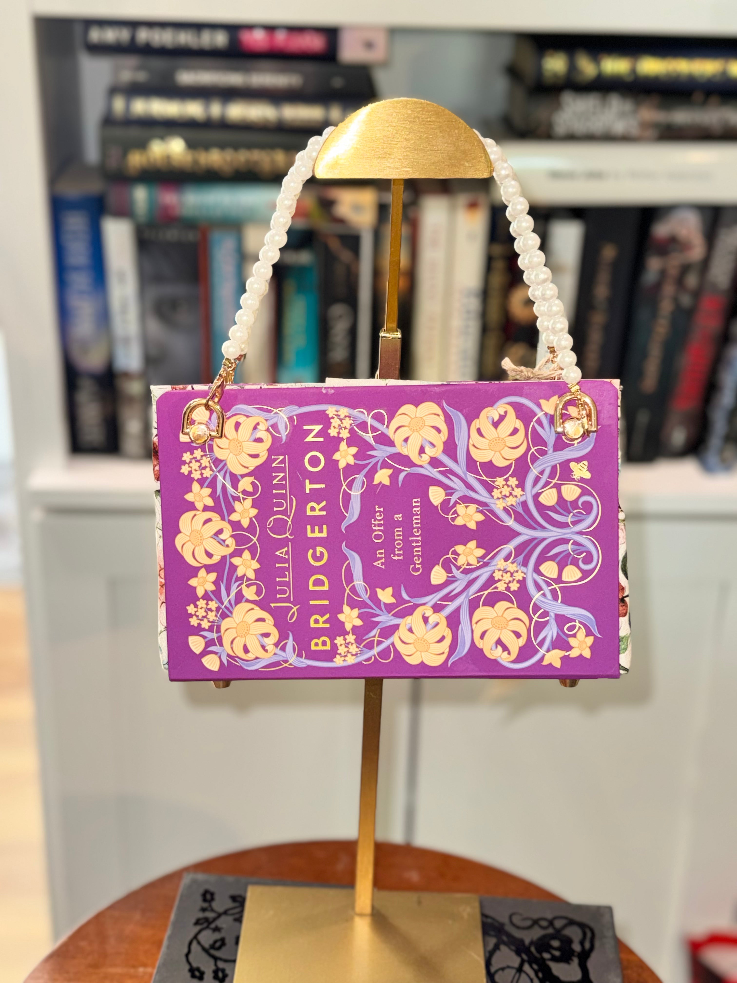 Bridgerton-  Authentic Upcycled Hardcover Handbag