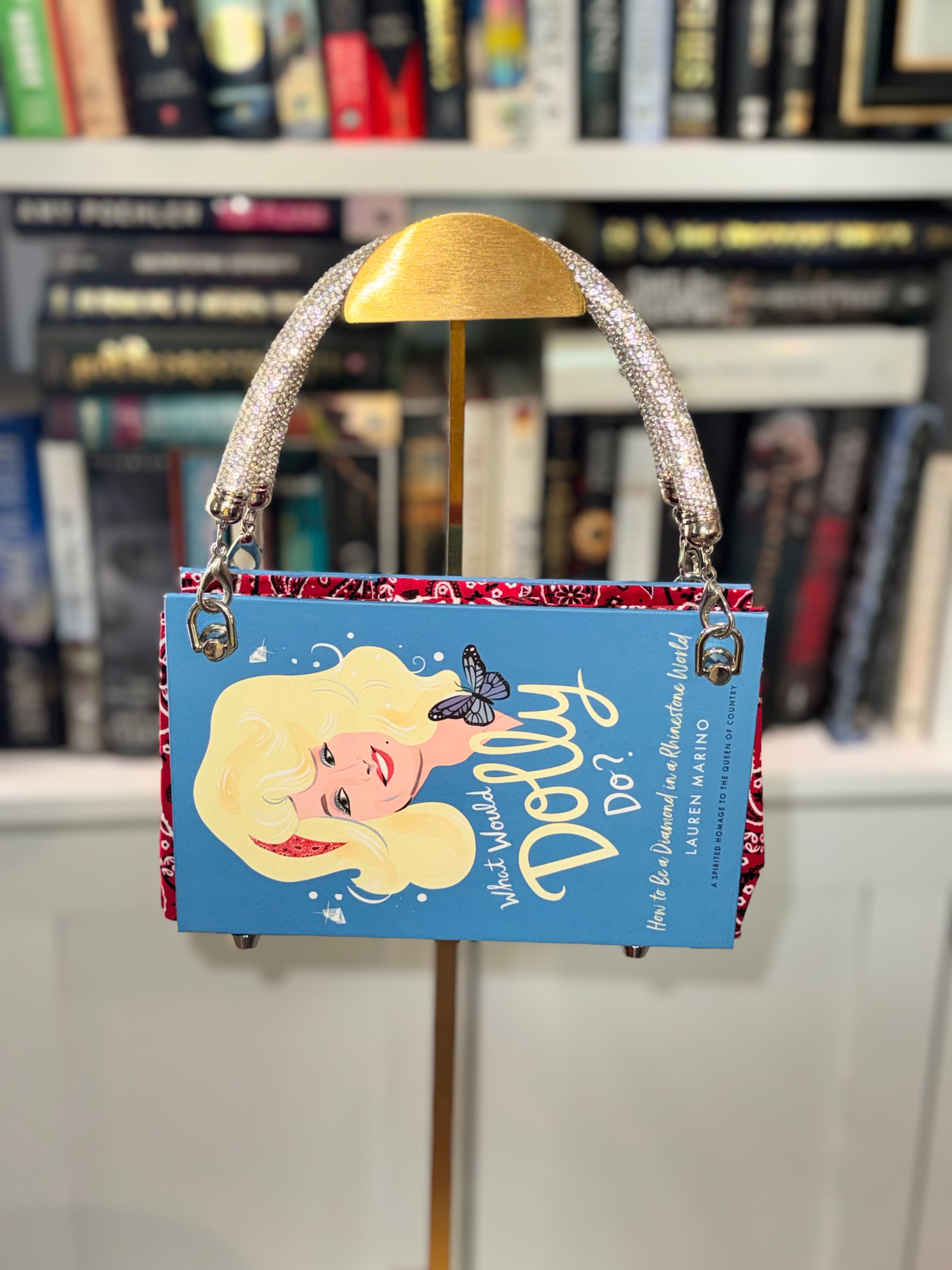 What Would Dolly Do?  Authentic Upcycled Hardcover Handbag