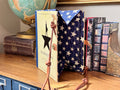 Hamilton Cross Body- Upcycled Hardcover Handbag in Blue