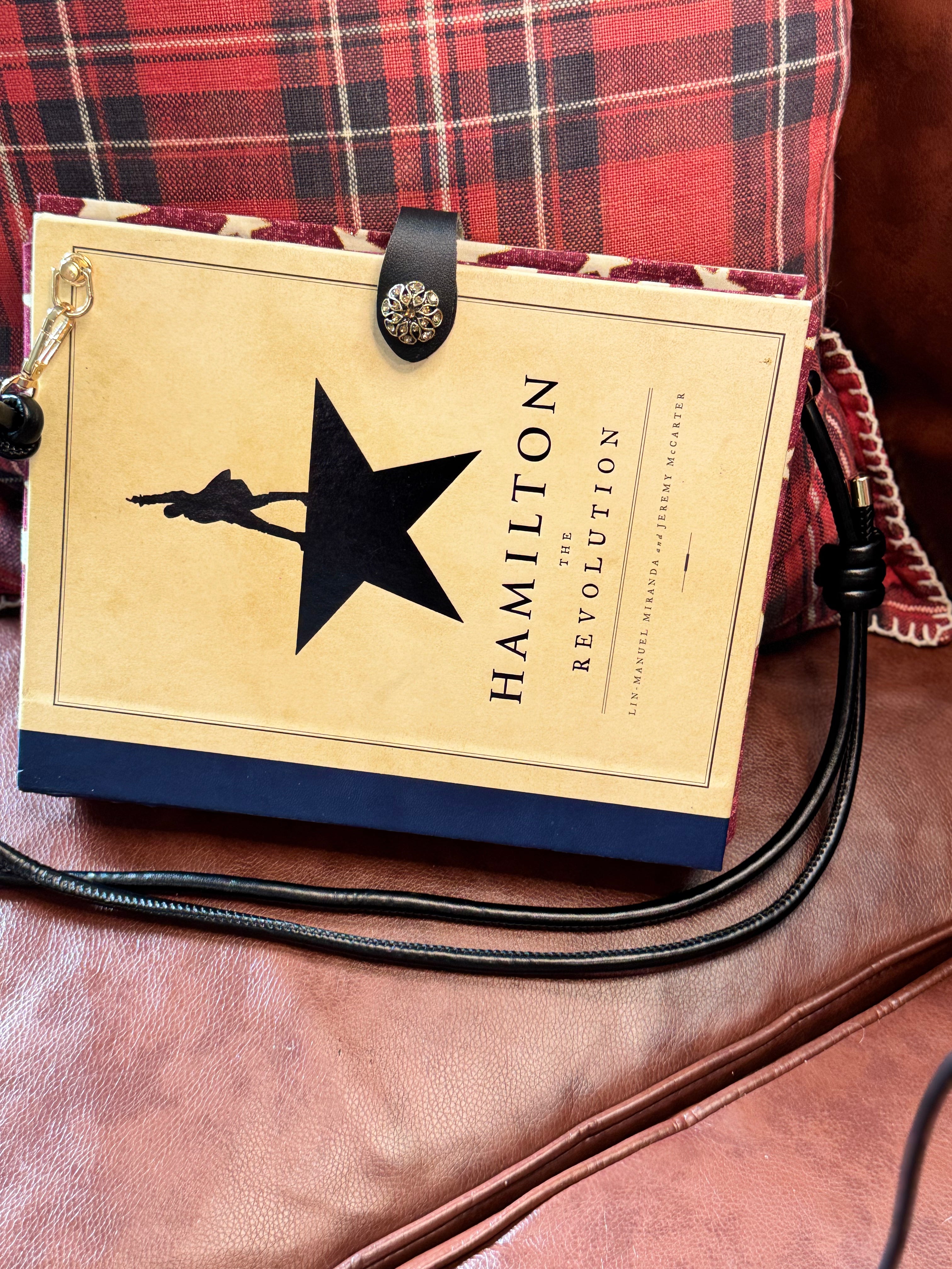 Hamilton Cross Body- Upcycled Hardcover Handbag in Blue